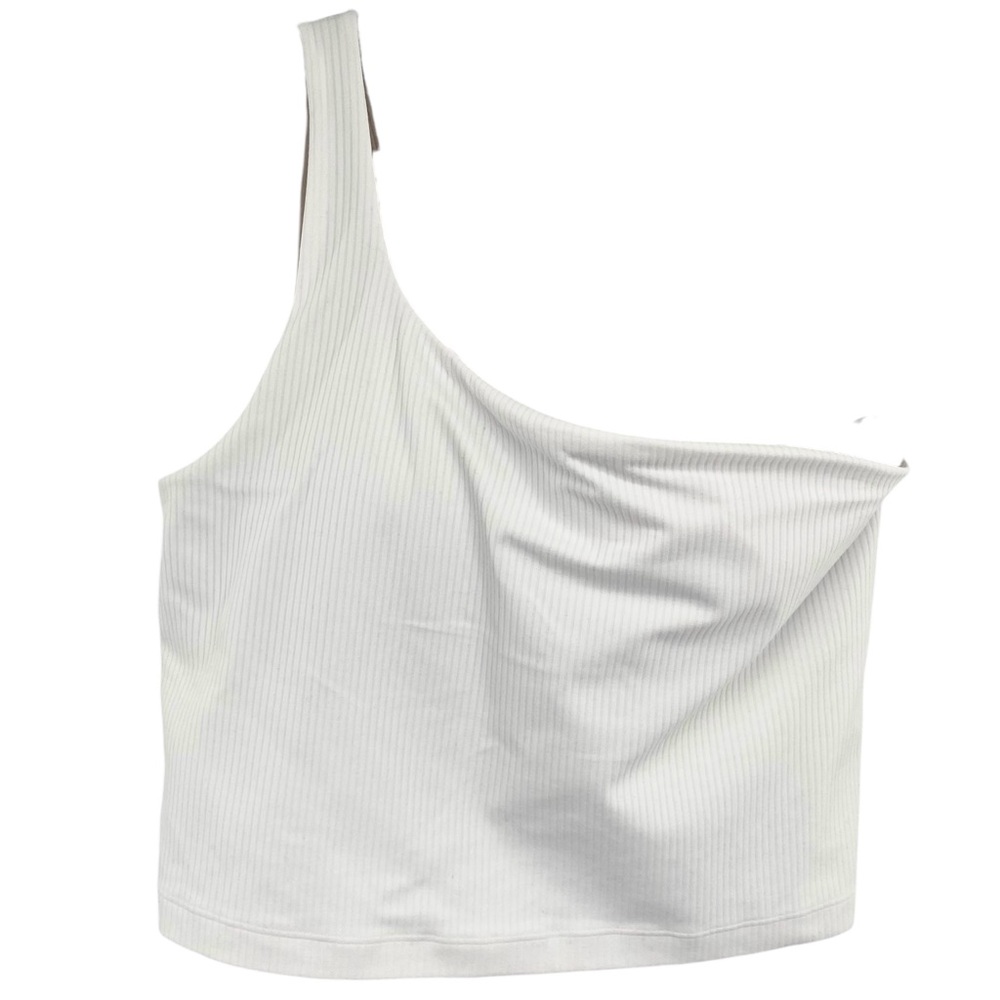 Lululemon Align White Ribbed Tank Top One Shoulder Size 8